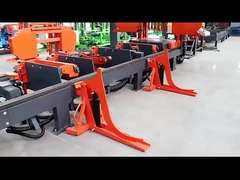 máy cưa dây chuyền thủy lực với máy quay gỗ và tải