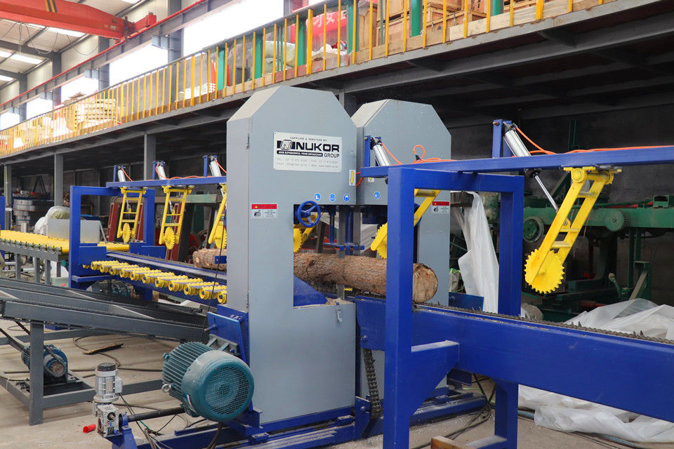 Double Blades Wood Cutting Vertical Bandsaw Mills Sawmill Production Line
