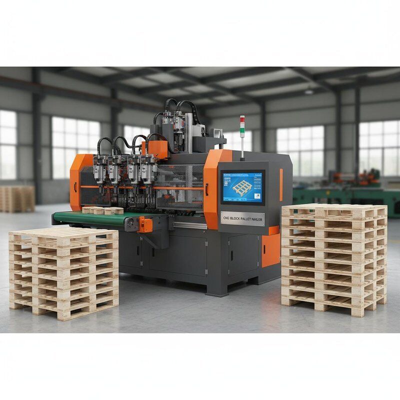 CNC Computerized Control Pallet Nailing Machine for 1600mm x 1200mm Block Pallets with 10 Pallets/Hour Capacity