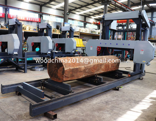 Máy cưa tự động di động Máy cưa băng ngang để cắt gỗ cứng