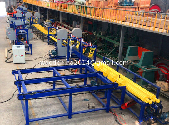 Máy cưa cưa gỗ công nghiệp Máy cưa cưa hai lưỡi dao hai đầu dây cưa cưa tự động