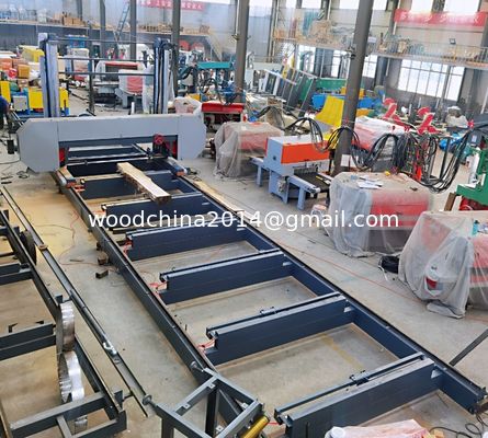 Dia 2500mm CNC ngang tự động gỗ Bandsaw Machine Band Saw cho cắt gỗ châu Phi