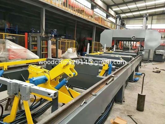 Máy cưa gỗ tự động hoàn toàn với máy quay gỗ