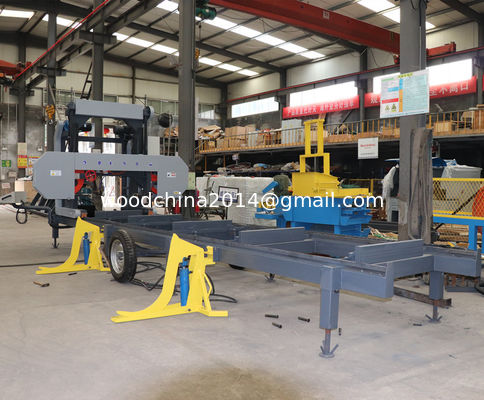 Log Diesel/Petrol Engine Sawmill Wood Machine Portable Band Sawmill With Trailer Saw Mill Machine