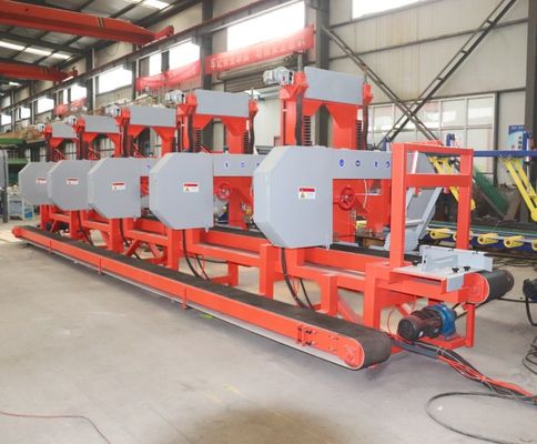 Horizontal Multi Head Saw Machinery Log Square Wood Cutting Machine Price