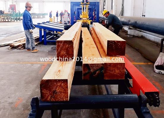 Tự động dọc hai đầu Bandsaw Sawmill Line Wood Saw Machine