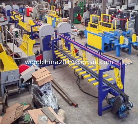 Tự động dọc hai đầu Bandsaw Sawmill Line Wood Saw Machine