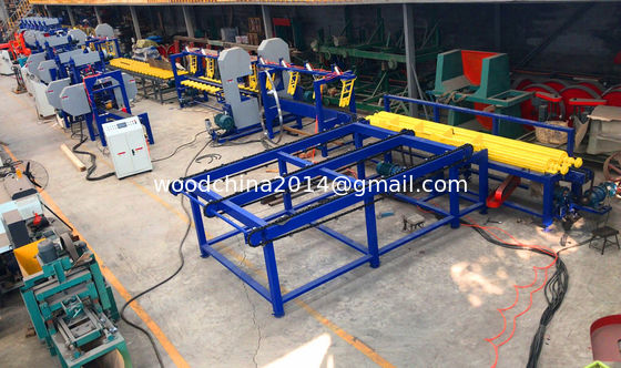 Đường dây cắt cưa gỗ được cưa hoàn toàn tự động Đường dây cắt cưa gỗ dọc Đường dây sản xuất cưa gỗ Máy cắt gỗ