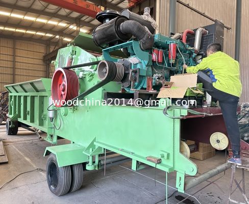 Máy nghiền chip gỗ sinh khối / Máy nghiền gỗ diesel công suất lớn / Máy nghiền gỗ rừng