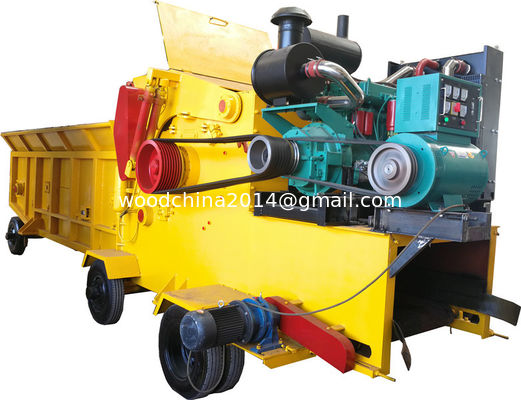 Máy nghiền chip gỗ sinh khối / Máy nghiền gỗ diesel công suất lớn / Máy nghiền gỗ rừng