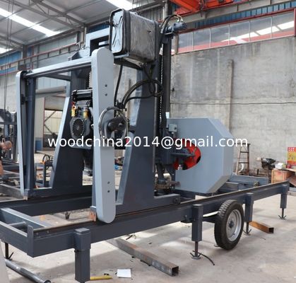 Máy cưa vòng gỗ ngang Máy cưa vòng gỗ di động, Cưa vòng di động trong rừng