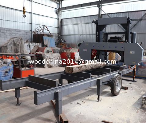 Máy cưa vòng gỗ ngang Máy cưa vòng gỗ di động, Cưa vòng di động trong rừng