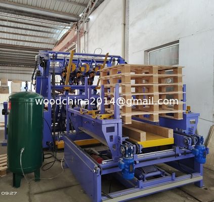 Thiết bị làm pallet tự động Máy đóng đinh pallet gỗ đơn cho EPAL Hoa Kỳ