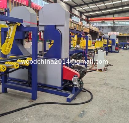 2 đầu dải dọc máy cưa cối gỗ với nền tảng