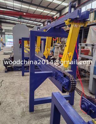 2 đầu dải dọc máy cưa cối gỗ với nền tảng