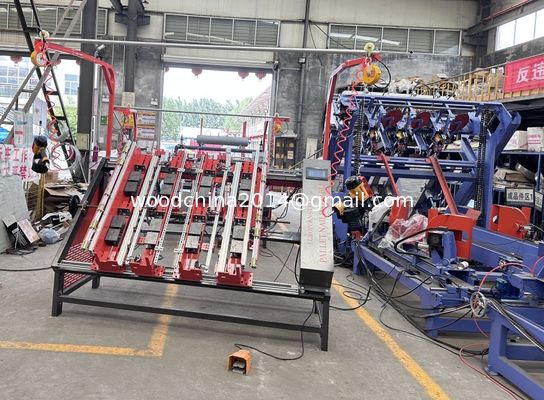 Wood Stringer Pallet Block Making Machine, Pallet Nailing Machine, Pneumatic Wood Pallet Nailing Table (Máy làm khối pallet bằng gỗ, Máy đóng đinh pallet bằng gỗ, Bàn đóng đinh pallet bằng gỗ bằng khí)