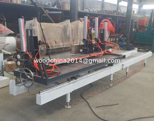 Heavy Duty tròn Twin Blades Lumber Saw Mill Tự động cho ăn Máy cưa