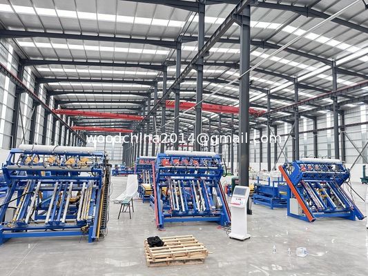 Máy pallet gỗ tự động có dung lượng cao đi kèm với bộ xếp và máy vận chuyển