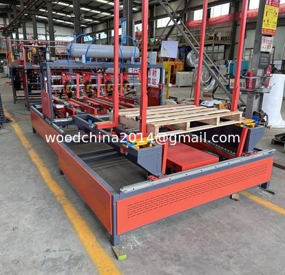 Máy sản xuất pallet bằng gỗ theo chiều ngang bán tự động Máy đóng đinh pallet