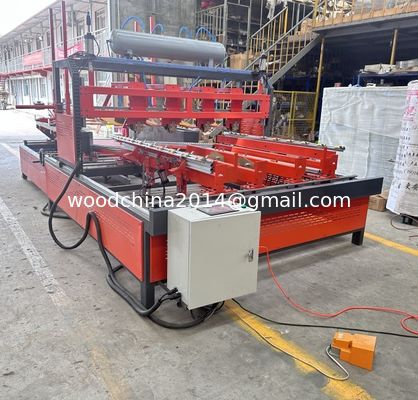 Máy sản xuất pallet bằng gỗ theo chiều ngang bán tự động Máy đóng đinh pallet