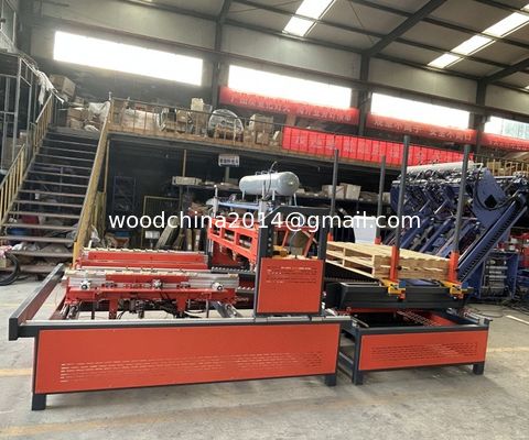 Máy sản xuất pallet bằng gỗ theo chiều ngang bán tự động Máy đóng đinh pallet
