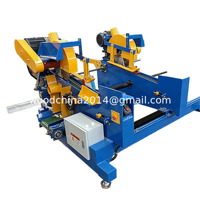 Cây pallet cắt khối gỗ công nghiệp cắt cưa hai đầu cắt cưa máy