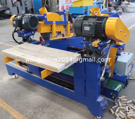 Cây pallet cắt khối gỗ công nghiệp cắt cưa hai đầu cắt cưa máy