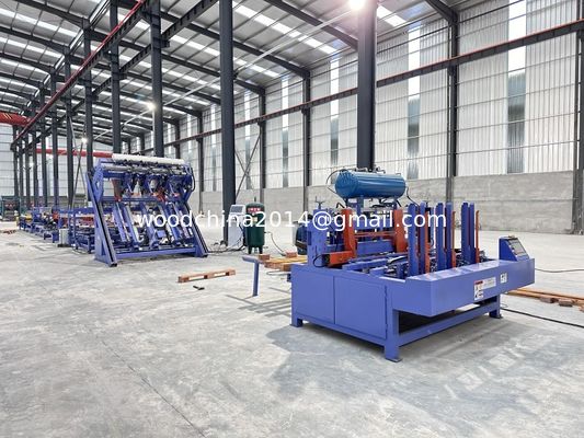 Máy chế tạo pallet khối gỗ Euro 4 hệ thống lắp ráp thắt lưng w / Stacker Pallet Nailer