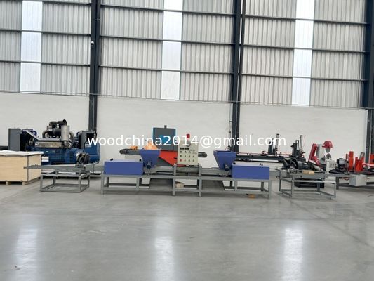 Máy cắt bụi gỗ 2 đầu tự động mới Máy làm khay gỗ