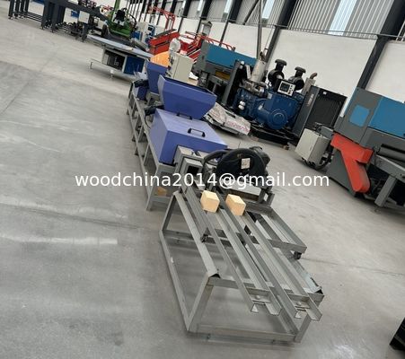 Máy cắt bụi gỗ 2 đầu tự động mới Máy làm khay gỗ