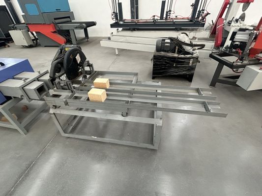 Máy cắt bụi gỗ 2 đầu tự động mới Máy làm khay gỗ