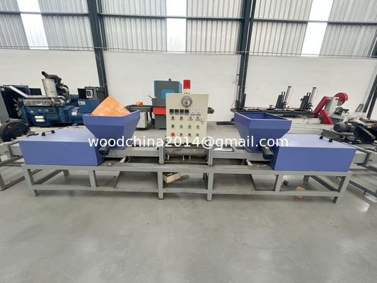 Máy cắt bụi gỗ 2 đầu tự động mới Máy làm khay gỗ