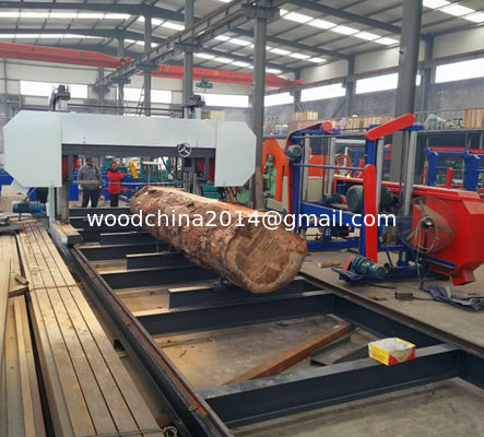 Máy cưa gỗ băng ngang cột hai MJ2500 Heavy Duty Bandsaw Mill