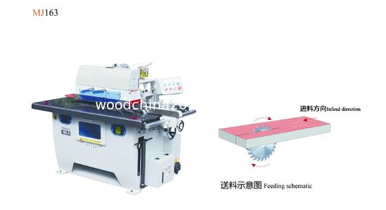 Tự động đáy một lưỡi dao thẳng dòng Rip Saw máy để cắt gỗ