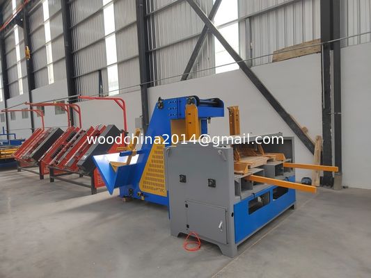 Wood Pallet Stringer Notcher Machine với hệ thống cho ăn tự động