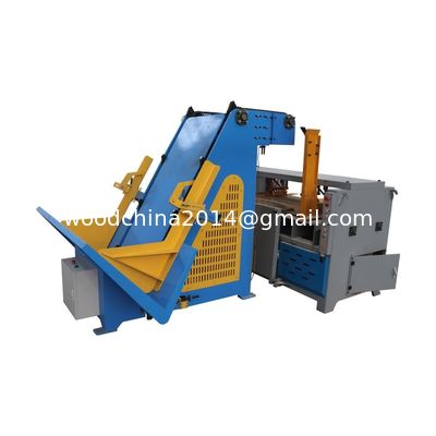 Tự động hai đầu gỗ pallet Notcher với hệ thống cấp tự động cho nhà sản xuất pallet