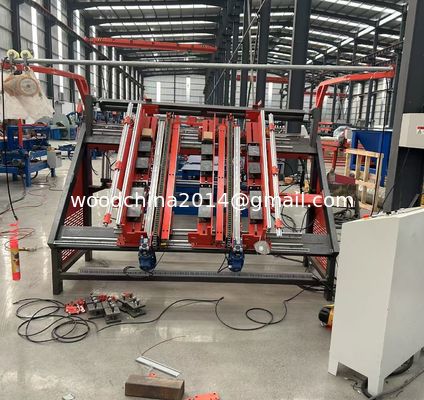 Máy đóng đinh pallet gỗ bán tự động / Dòng sản xuất pallet khối Euro