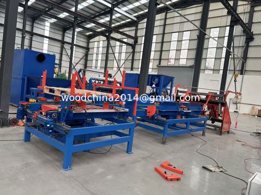 Máy đóng đinh pallet gỗ bán tự động / Dòng sản xuất pallet khối Euro