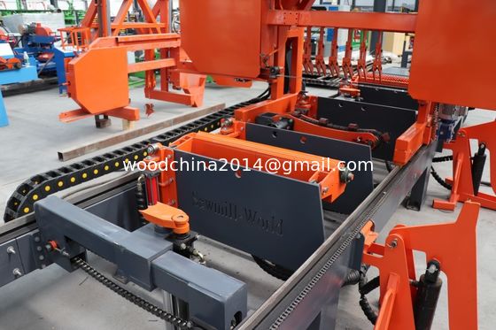 Máy cưa dây chuyền thủy lực ngang hoàn toàn tự động cho gỗ 1000mm