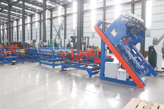 EPAL Máy đóng đinh pallet tự động Đường dây sản xuất đóng đinh pallet gỗ khối châu Âu