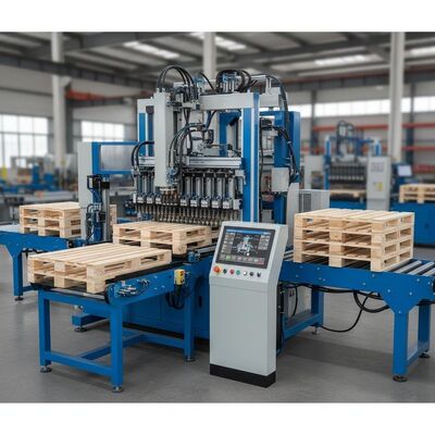 Máy đinh pallet CNC hoàn toàn tự động với hệ thống điều khiển thông minh và khả năng đinh tốc độ cao