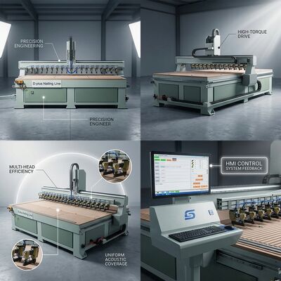 SHDJ2700H Máy đóng đinh tự động tấm cách âm cho tường nan gỗ