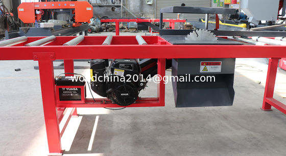 Máy cưa hình tròn bàn trượt xem Bảng cắt gỗ Edger Saw Machine với tự động cho ăn