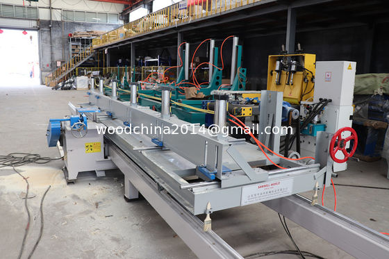 Máy cưa hình tròn bàn trượt xem Bảng cắt gỗ Edger Saw Machine với tự động cho ăn
