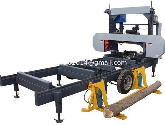 Máy cưa di động với xe kéo Máy cưa gỗ di động, Máy cưa thủy lực, Máy cưa cưa gỗ di động