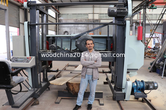 chất lượng cao Log Wood Processing Sawmill Machine Horizontal Portable bandsaw sawmill Cây cưa dây chuyền