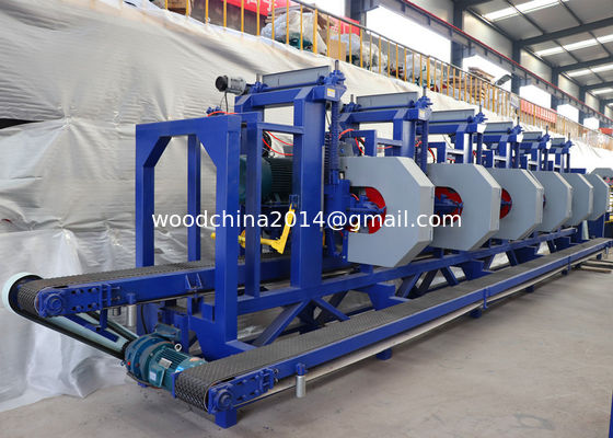 Dây cưa dây chuyền ngang Máy cưa gỗ nhiều lưỡi bán nóng