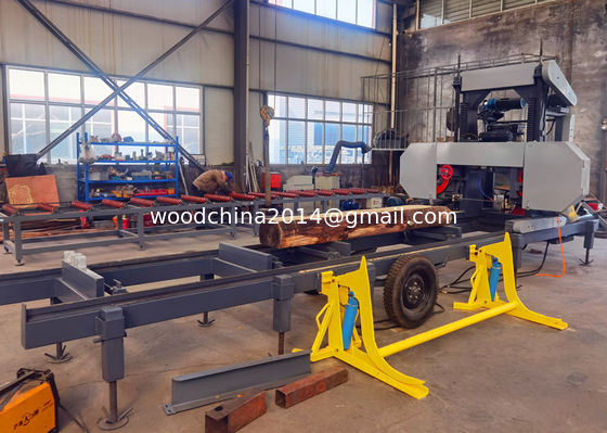 Máy cưa vòng gỗ ngang Máy cưa vòng gỗ di động, Cưa vòng di động trong rừng