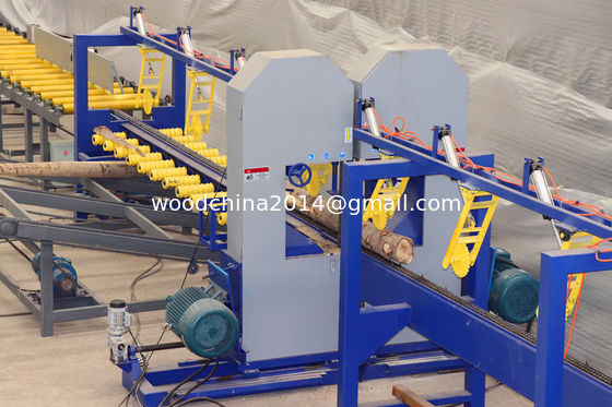 Máy cưa gỗ hoàn toàn tự động dây đai hai đầu Bandsaw Twin Cưa dọc