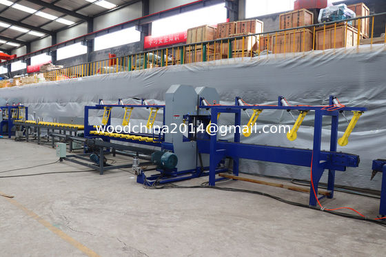 Máy cưa vòng hoàn toàn tự động Máy cưa gỗ Máy cưa chế biến gỗ Cắt khúc gỗ Máy cưa đứng hai lưỡi